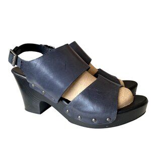 Korks‎ by Kork Ease Annaleigh Leather Platform Stud Clog Sandal Sz 12 Boho Artsy